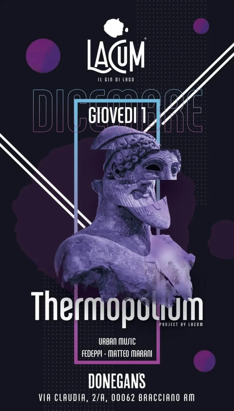 thermopolium giovedi 1 dicembre donegans bracciano - lacum gin